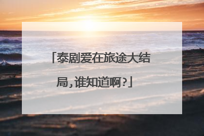 泰剧爱在旅途大结局,谁知道啊?