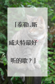 泰勒.斯威夫特最好听的歌?