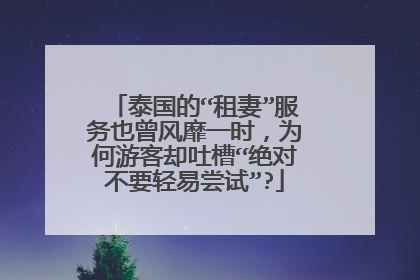 泰国的“租妻”服务也曾风靡一时，为何游客却吐槽“绝对不要轻易尝试”?