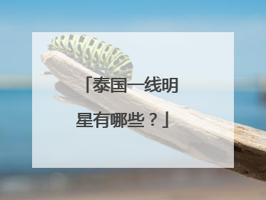 泰国一线明星有哪些？