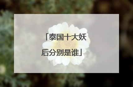 泰国十大妖后分别是谁