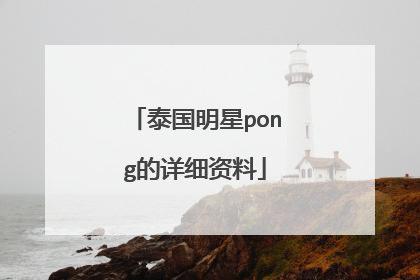 泰国明星pong的详细资料