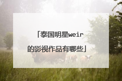 泰国明星weir的影视作品有哪些