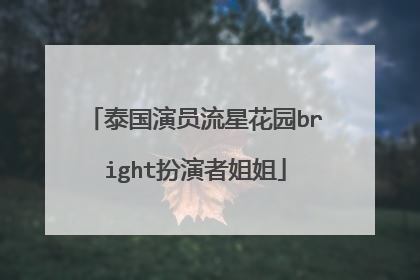 泰国演员流星花园bright扮演者姐姐