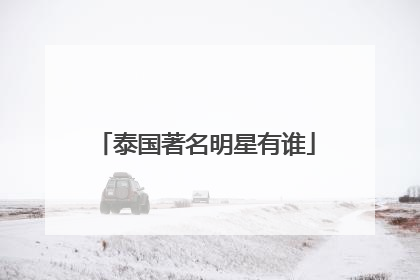 泰国著名明星有谁