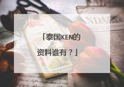 泰国KEN的资料谁有？