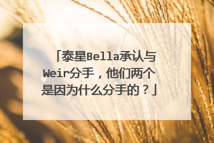 泰星Bella承认与Weir分手，他们两个是因为什么分手的？