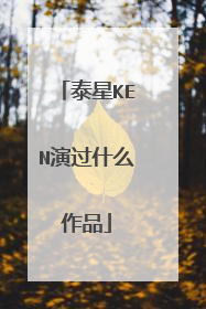 泰星KEN演过什么作品