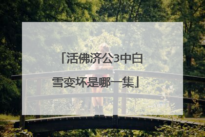 活佛济公3中白雪变坏是哪一集