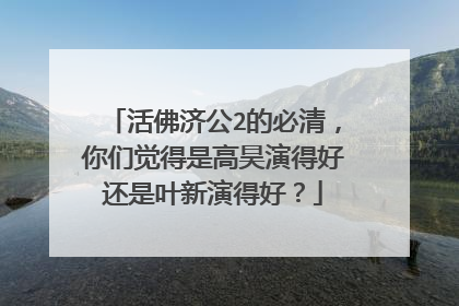 活佛济公2的必清，你们觉得是高昊演得好还是叶新演得好？