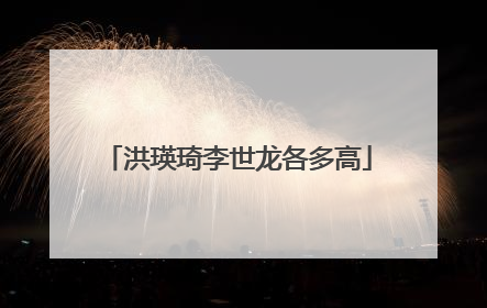 洪瑛琦李世龙各多高
