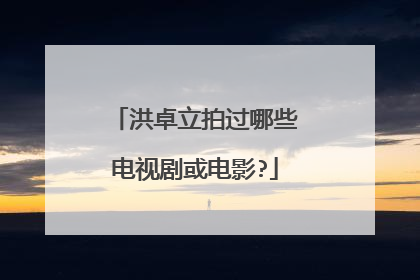 洪卓立拍过哪些电视剧或电影?