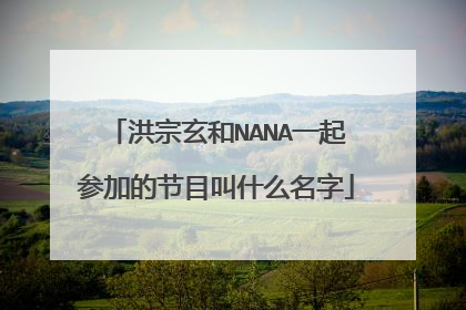 洪宗玄和NANA一起参加的节目叫什么名字