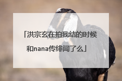 洪宗玄在拍我结的时候和nana传绯闻了么