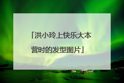洪小玲上快乐大本营时的发型图片