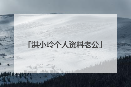 洪小玲个人资料老公