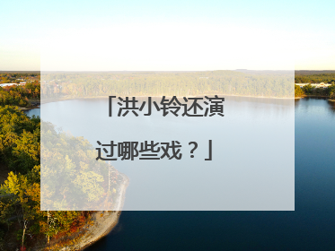 洪小铃还演过哪些戏？