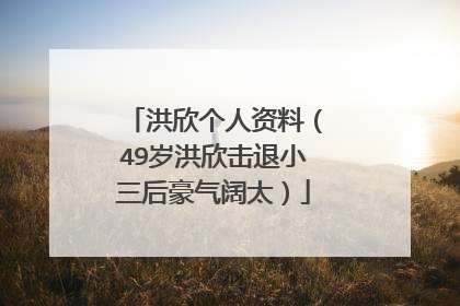 洪欣个人资料（49岁洪欣击退小三后豪气阔太）