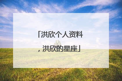 洪欣个人资料，洪欣的星座