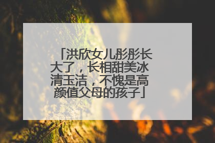 洪欣女儿彤彤长大了，长相甜美冰清玉洁，不愧是高颜值父母的孩子