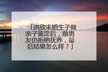 洪欣未婚生子做亲子鉴定后，前男友仍拒绝抚养，最后结果怎么样？