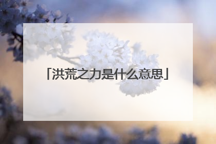 洪荒之力是什么意思