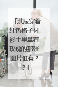 洪辰穿着红色格子衬衫手里拿着玫瑰的那张图片谁有??