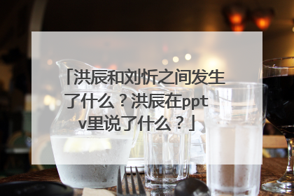 洪辰和刘忻之间发生了什么？洪辰在pptv里说了什么？