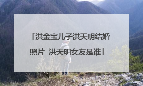 洪金宝儿子洪天明结婚照片 洪天明女友是谁
