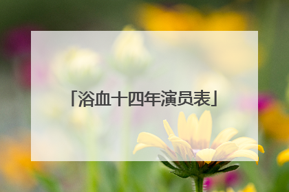 浴血十四年演员表