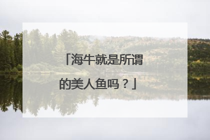 海牛就是所谓的美人鱼吗？