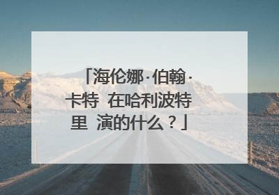 海伦娜·伯翰·卡特 在哈利波特里 演的什么？