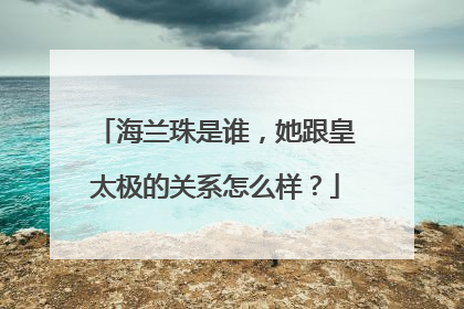 海兰珠是谁,她跟皇太极的关系怎么样?