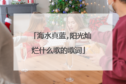 海水真蓝,阳光灿烂什么歌的歌词
