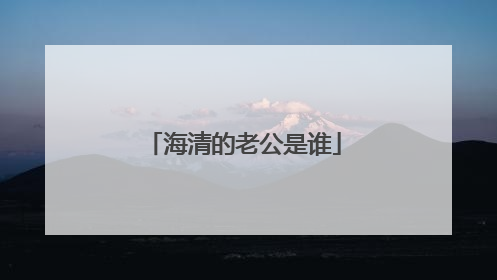 海清的老公是谁