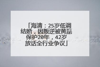 海清:25岁低调结婚,因叛逆被黄磊保护20年,42岁放话全行业争议