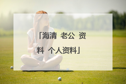 海清 老公 资料 个人资料