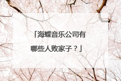 海蝶音乐公司有哪些人败家子？