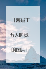 海贼王五人睡觉的图片