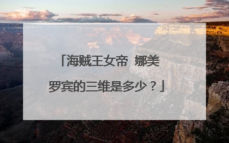 海贼王女帝 娜美 罗宾的三维是多少?