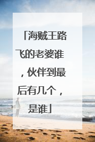 海贼王路飞的老婆谁，伙伴到最后有几个，是谁