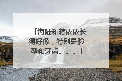 海陆和蒋依依长得好像，特别是脸型和牙齿。。。
