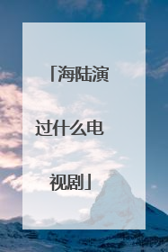 海陆演过什么电视剧