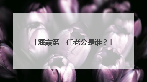 海霞第一任老公是谁？