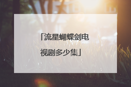流星蝴蝶剑电视剧多少集