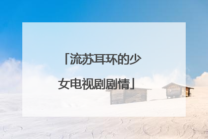 流苏耳环的少女电视剧剧情