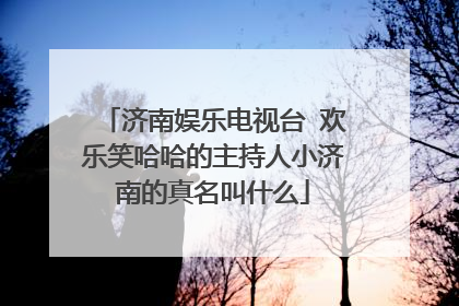 济南娱乐电视台 欢乐笑哈哈的主持人小济南的真名叫什么