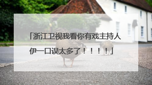 浙江卫视我看你有戏主持人伊一口误太多了！！！！