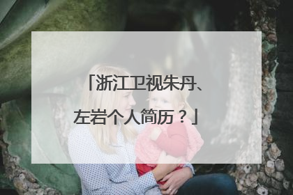 浙江卫视朱丹、左岩个人简历？