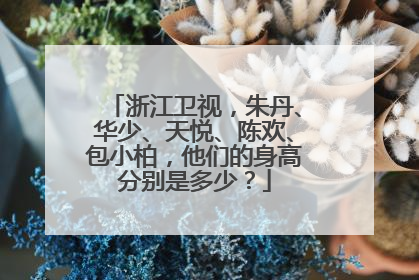 浙江卫视，朱丹、华少、天悦、陈欢、包小柏，他们的身高分别是多少？